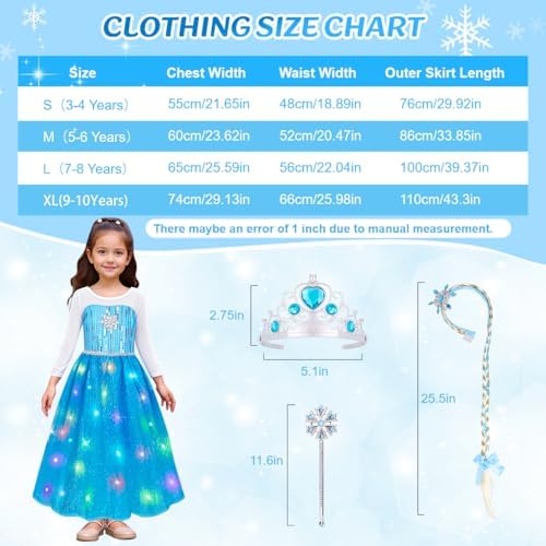 Princess Dress Up Costume for Girls - Kids Fancy Dress