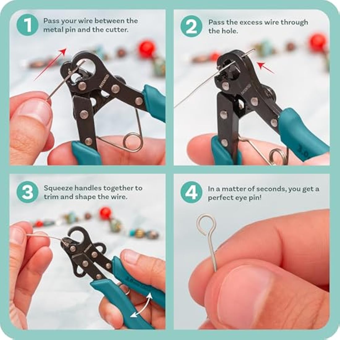 The Beadsmith One Step Looper – 3mm Jewelry Making Pliers for 18-26g Wire