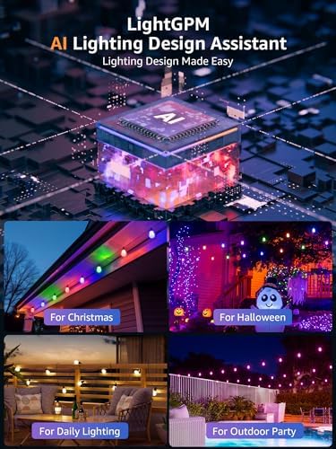 Lepro ZB1 Smart Outdoor String Lights | 30m RGB & Warm White AI Garden Lights