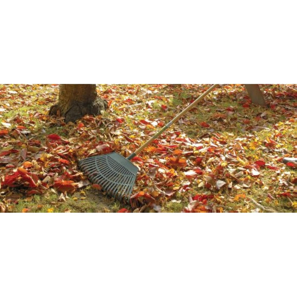 Draper 550mm Plastic Leaf Rake with 23 Teeth and Natural Wood Handle