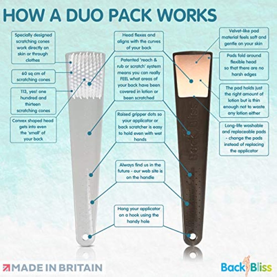 Back Bliss Lotion Applicator & Back Scratcher Set | Jolof Store – 2 Pack