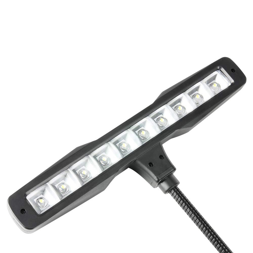 ah Stands SLED 10 LED Music Stand Lamp | Portable Gooseneck Clip Light