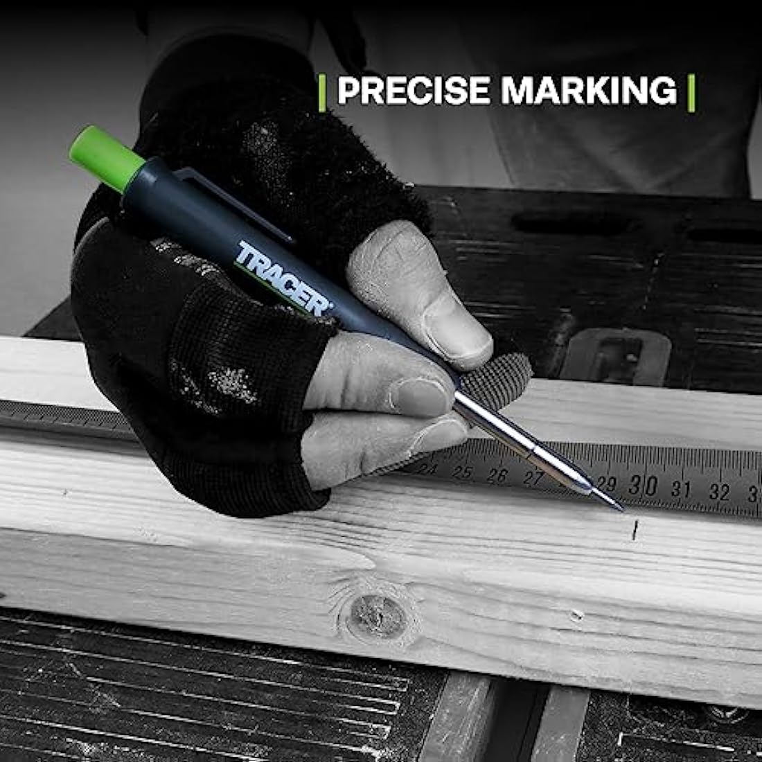 Tracer Deep Hole Construction Pencil Kit with 6 Leads and Site Holster