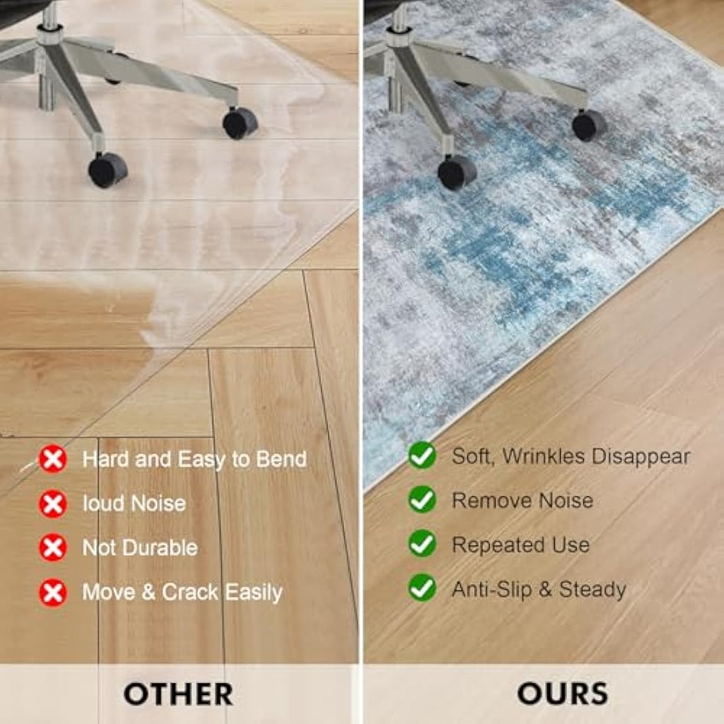 AmiRest Office Chair Mat 90x120cm | Anti-Slip Hardwood Floor Protector