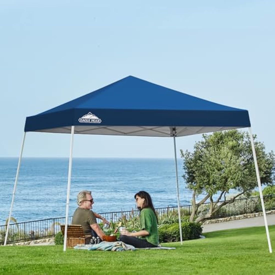 EAGLE PEAK 3m x 3m Slant Leg Pop-up Canopy Tent | UV Protection - Red