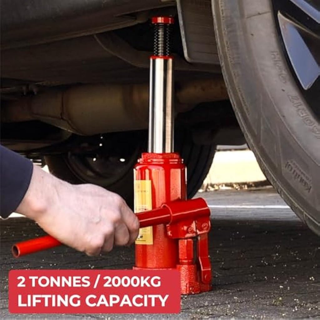 GADLANE 2 Tonne Hydraulic Bottle Jack - Alloy Steel for Cars & Vans
