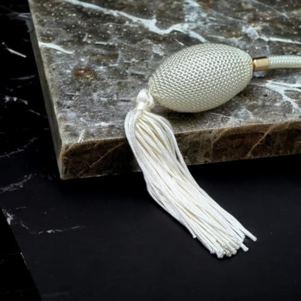 78ml Glass Perfume Atomizer Bottle with Ivory Tassel & Funnel