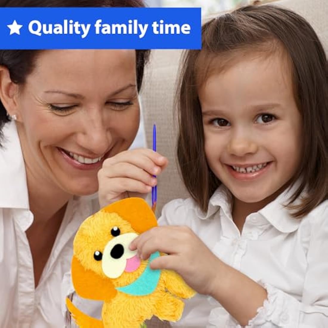 KRAFUN Kids Sewing Kit – 8 DIY Stuffed Animal Dolls Felt Craft Set