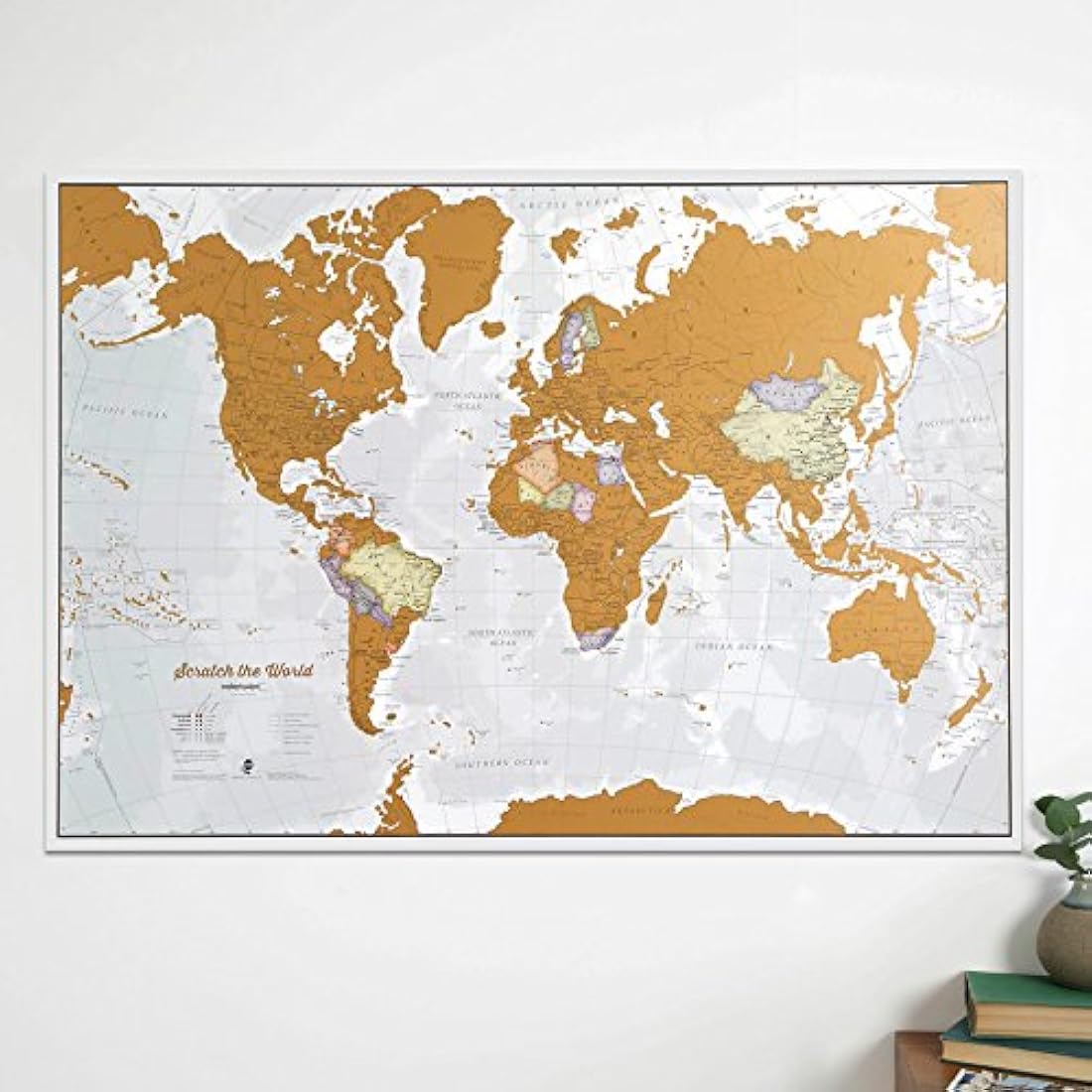 Scratch The World Travel Map – XL Scratch Off World Map Poster with Tube