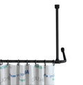 WENKO Ceiling Mount Shower Rail Holder – Black Aluminium, 57 cm