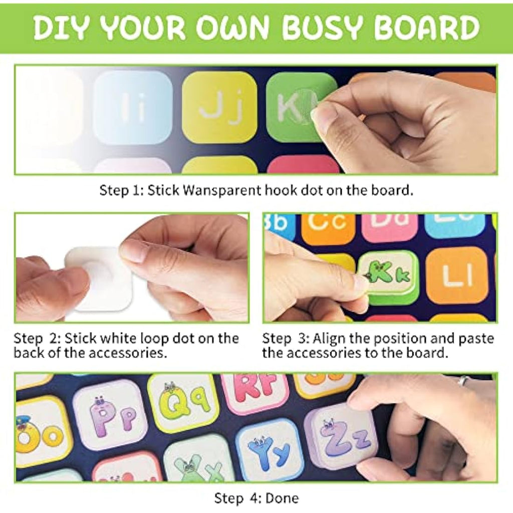 TenFans Montessori Busy Board – Sensory Toddler Travel Toy for Fine Motor Skills