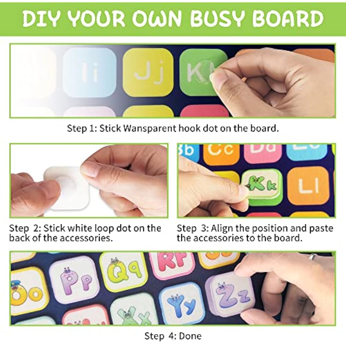 TenFans Montessori Busy Board – Sensory Toddler Travel Toy for Fine Motor Skills