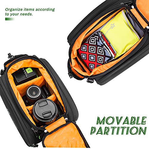 ROCKBROS Waterproof Bike Pannier Bag | 17-35L Expandable Rear Rack Trunk