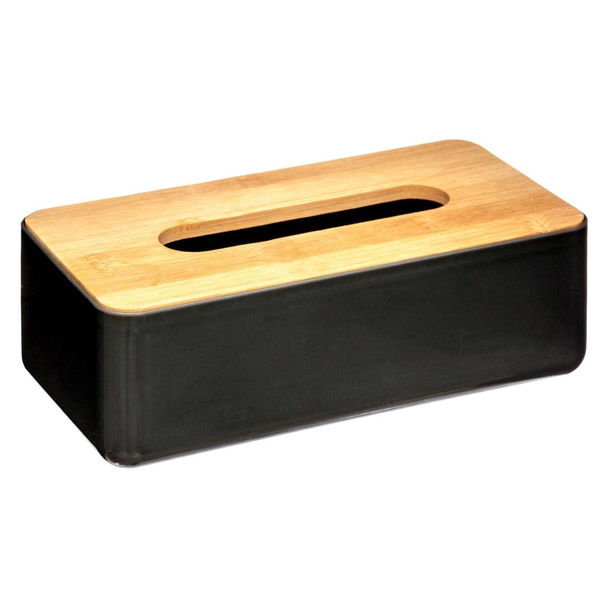 5five Naturéo Tissue Box with Lid – Black Minimalist Home Organizer