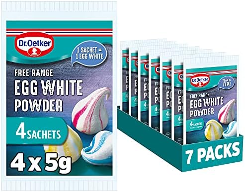 Dr. Oetker Free Range Egg White Powder - 7 Packs of 4 Sachets