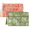Jolof Store Chinese Silk Brocade Jewelry Pouch with Tassel, Set of 2