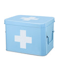 Flexzion Blue Metal First Aid Organizer – Vintage Medical Storage Box