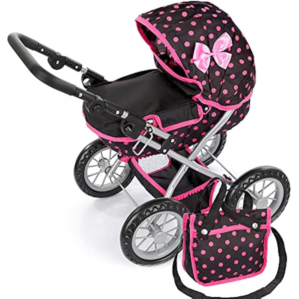 Kinderplay Dolls Pram – Adjustable Toy Stroller for Dolls up to 41cm