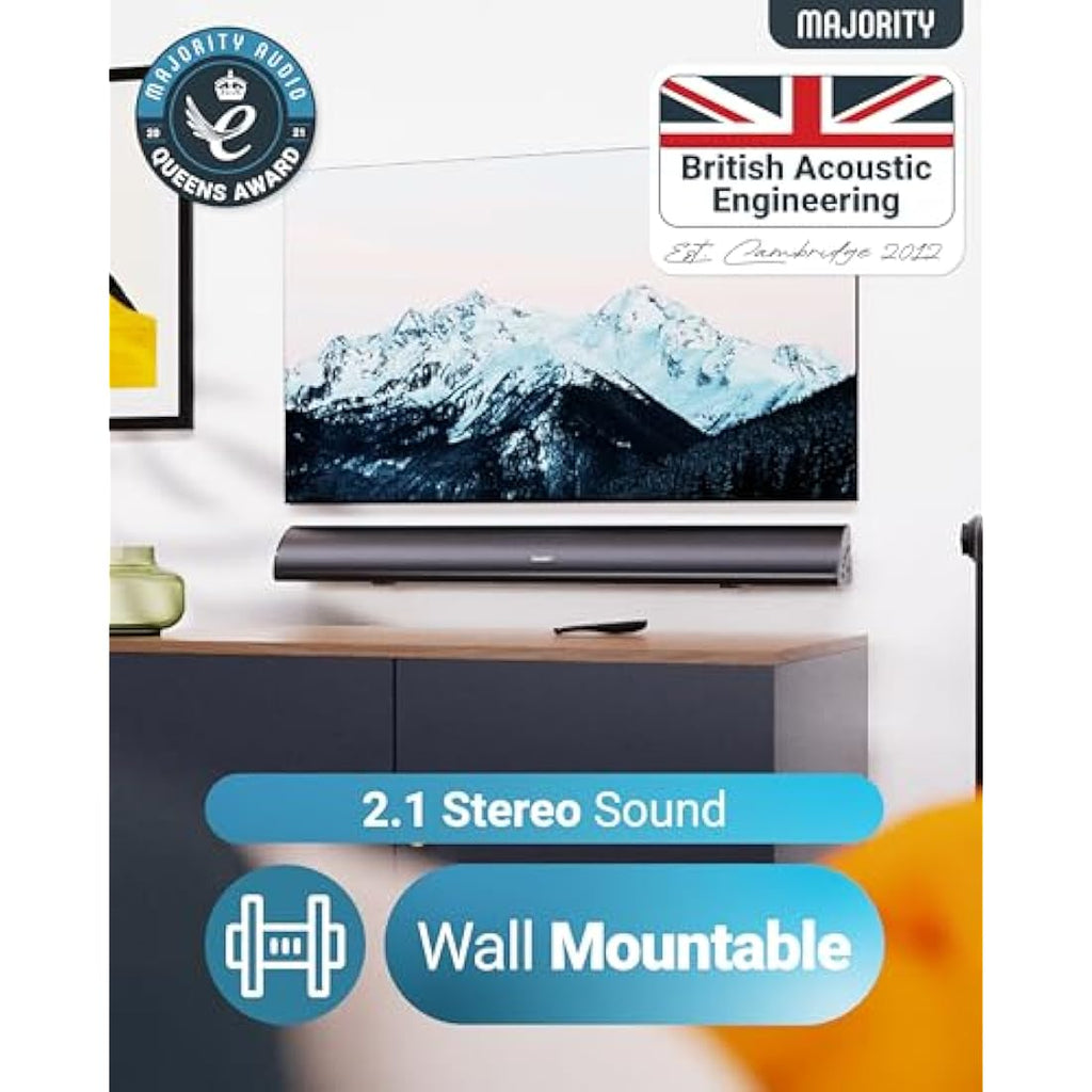 Majority Snowdon Bluetooth Soundbar | 120W 2.1 Channel with Subwoofer