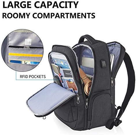 KROSER 17.3 Inch Laptop Backpack | Water-Repellent Travel Bag with USB