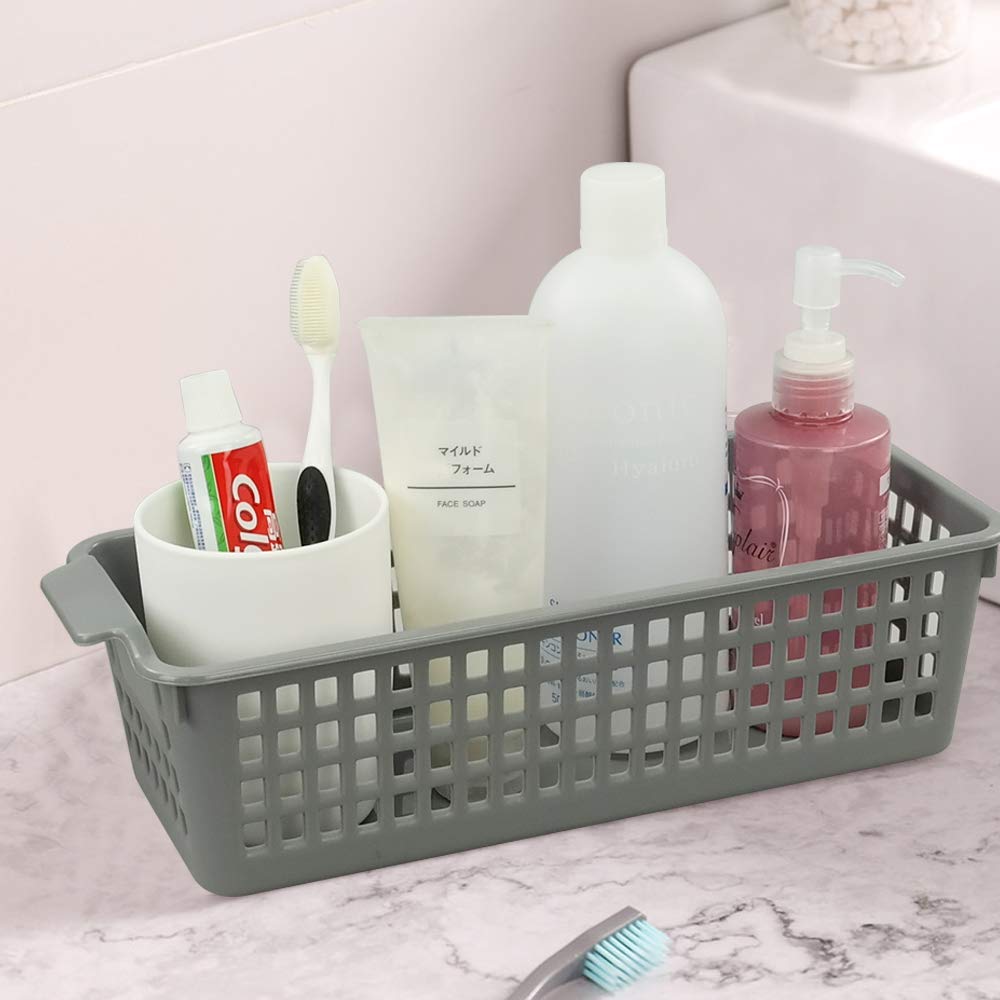 Yarebest 3-pack Small Plastic Storage Basket, Slim Organizer Baskets - image 4