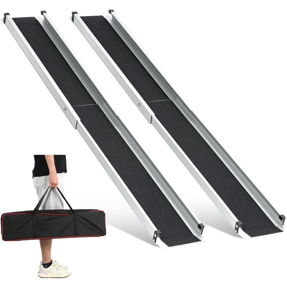 Gardhom 5FT Telescopic Wheelchair Ramps | 272KG Aluminum Portable Pair