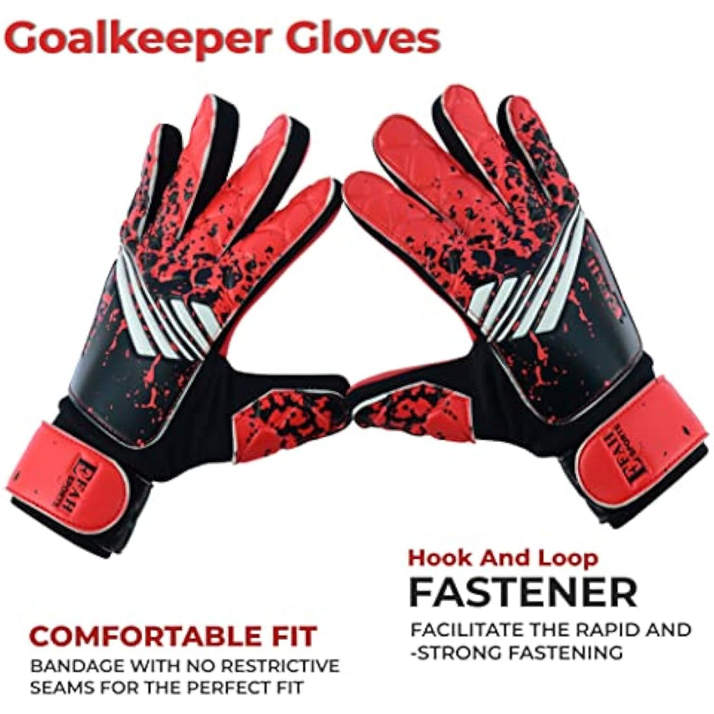 EFAH SPORTS Kids Soccer Goalkeeper Gloves | Super Grip Youth Goalie