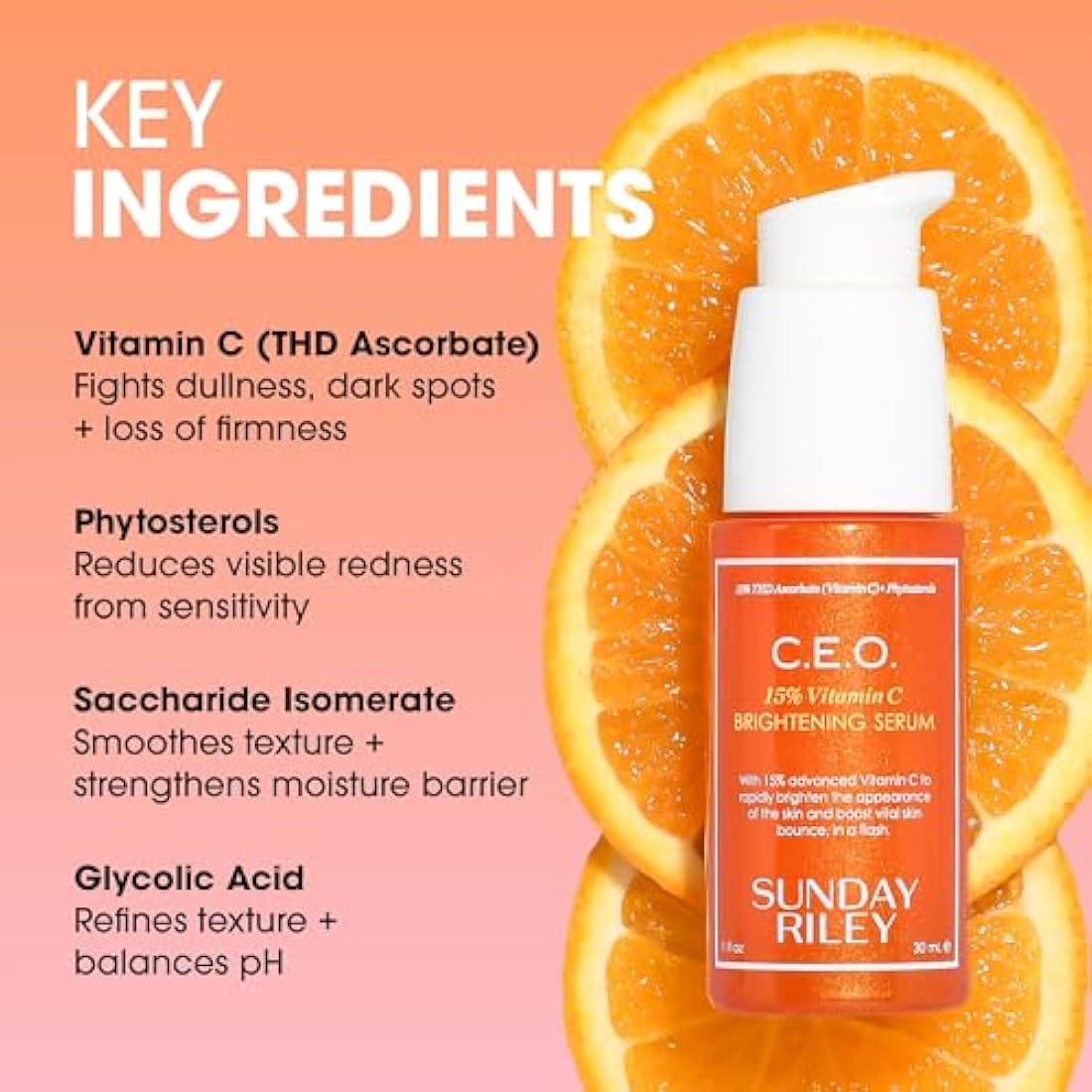 Sunday Riley C.E.O. Vitamin C Brightening Serum – Anti-Aging (30ml)