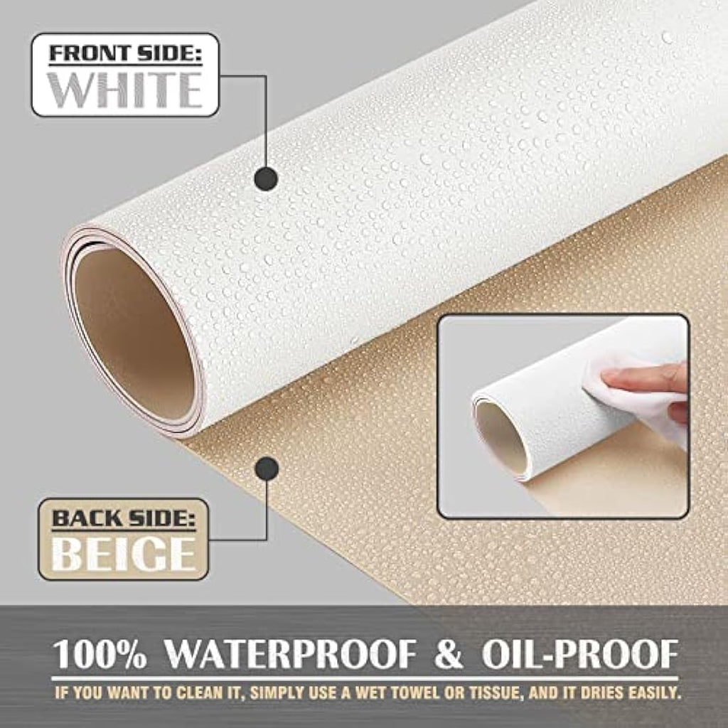 K KNODEL Leather Desk Mat – Dual-Sided Waterproof Mouse Pad, White