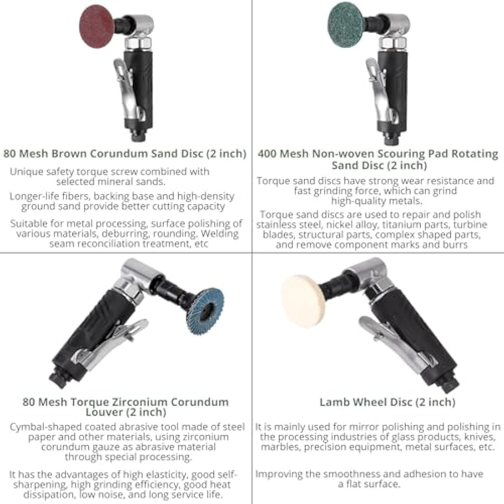 EYPINS Pneumatic Angle Die Grinder Kit | 20,000 RPM Air Polishing Tool