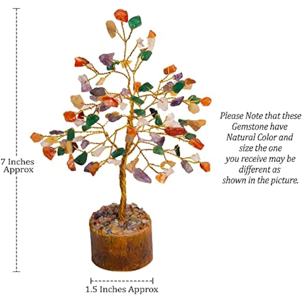 Jolof Store Multi-Agate Crystal Tree | Healing Stones Feng Shui Decor