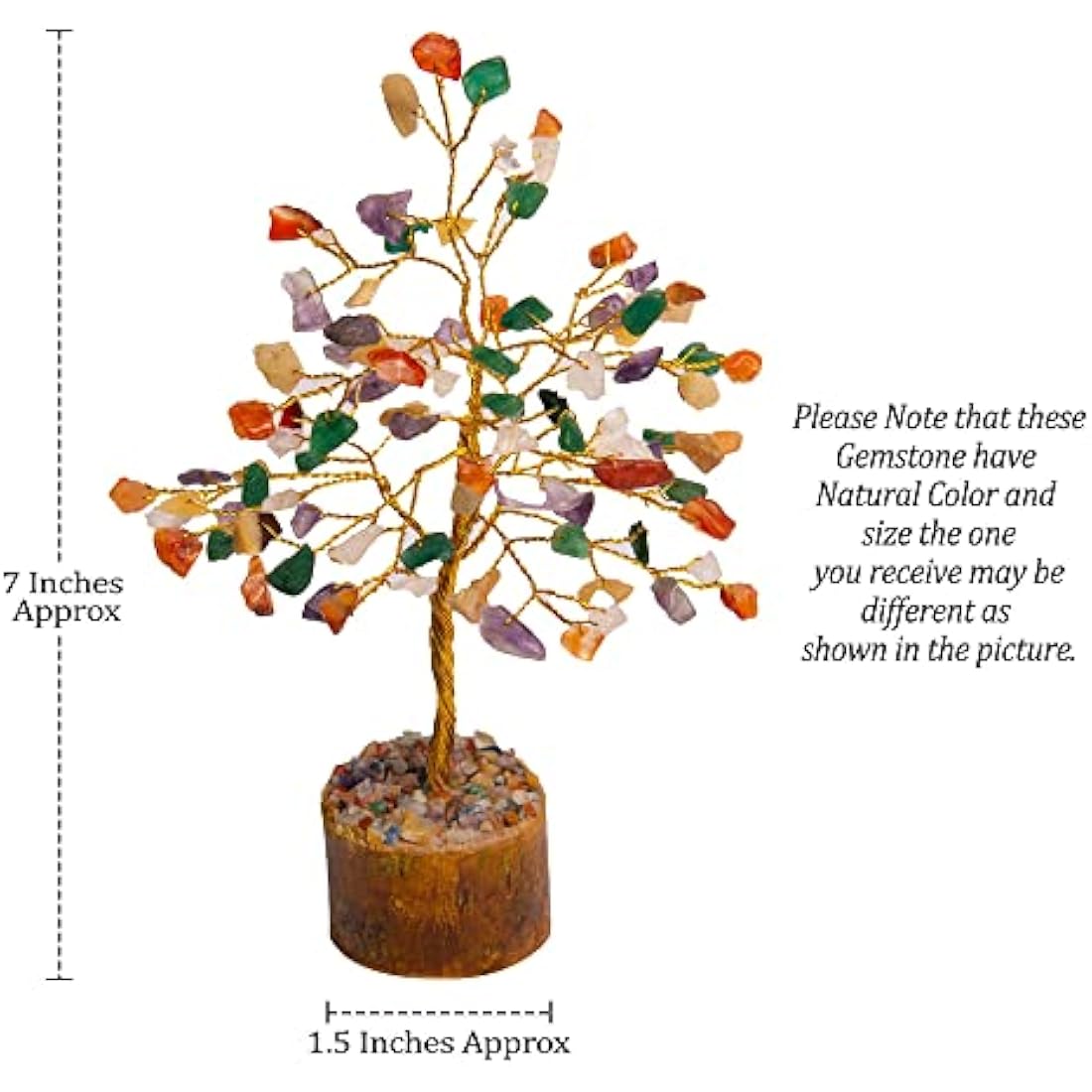 Jolof Store Multi-Agate Crystal Tree | Healing Stones Feng Shui Decor