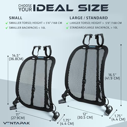 VentaPak Lightweight Backpack Ventilation Spacer – Mesh Airflow Frame