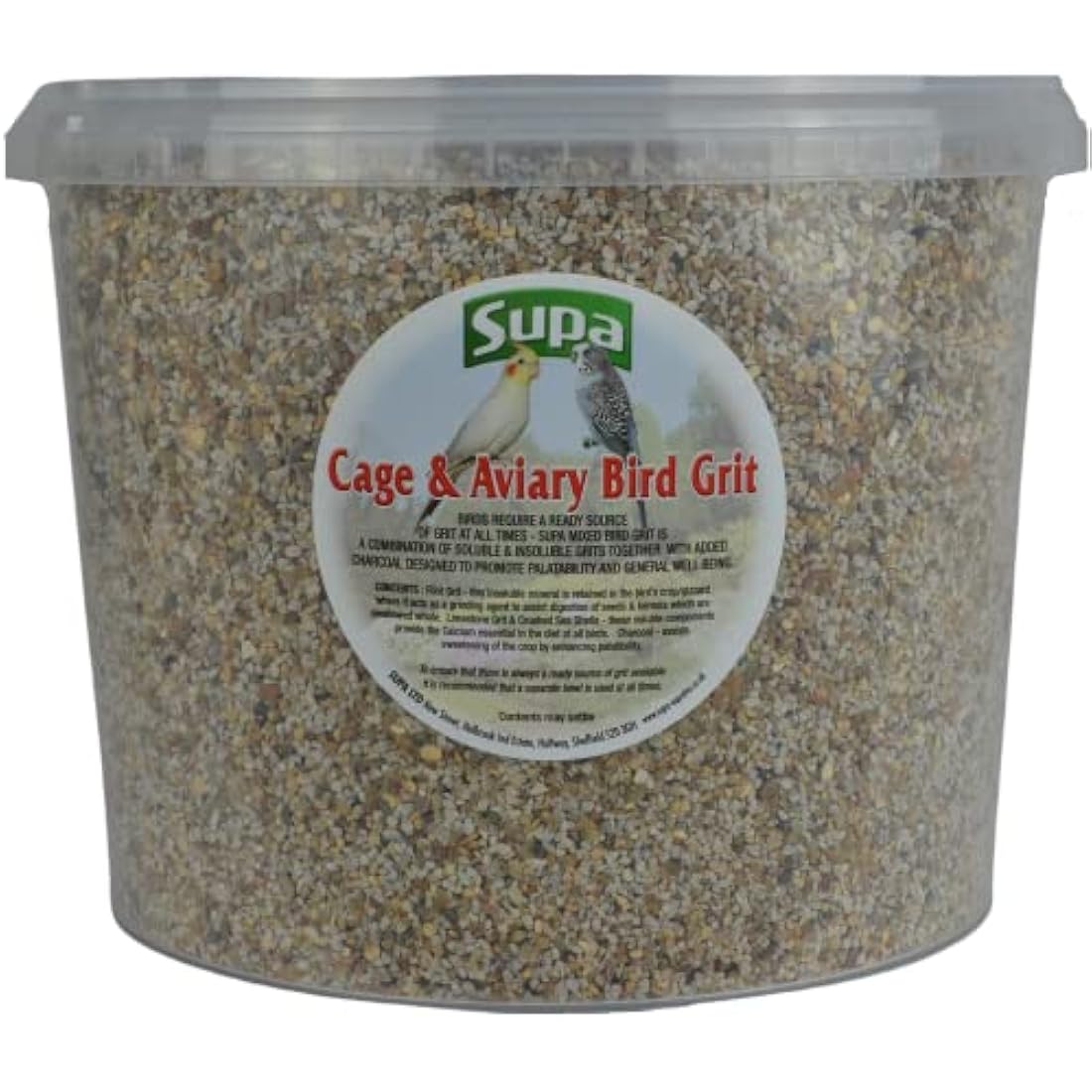 Supa Cage & Aviary Bird Grit | 3L Bucket | Soluble & Insoluble Mix