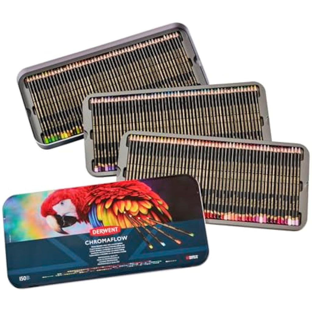 Derwent Chromaflow Colored Pencils | Set of 150 Professional Tin