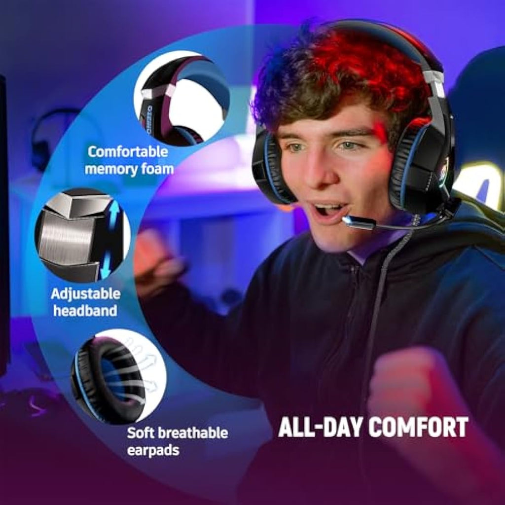 Jolof Store Gaming Headset – RGB Stereo Surround Sound Headphones