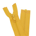 YaHoGa Pack of 2 55 cm Zip Plastic 5 mm Separable Zip for Jackets Yellow - image 1