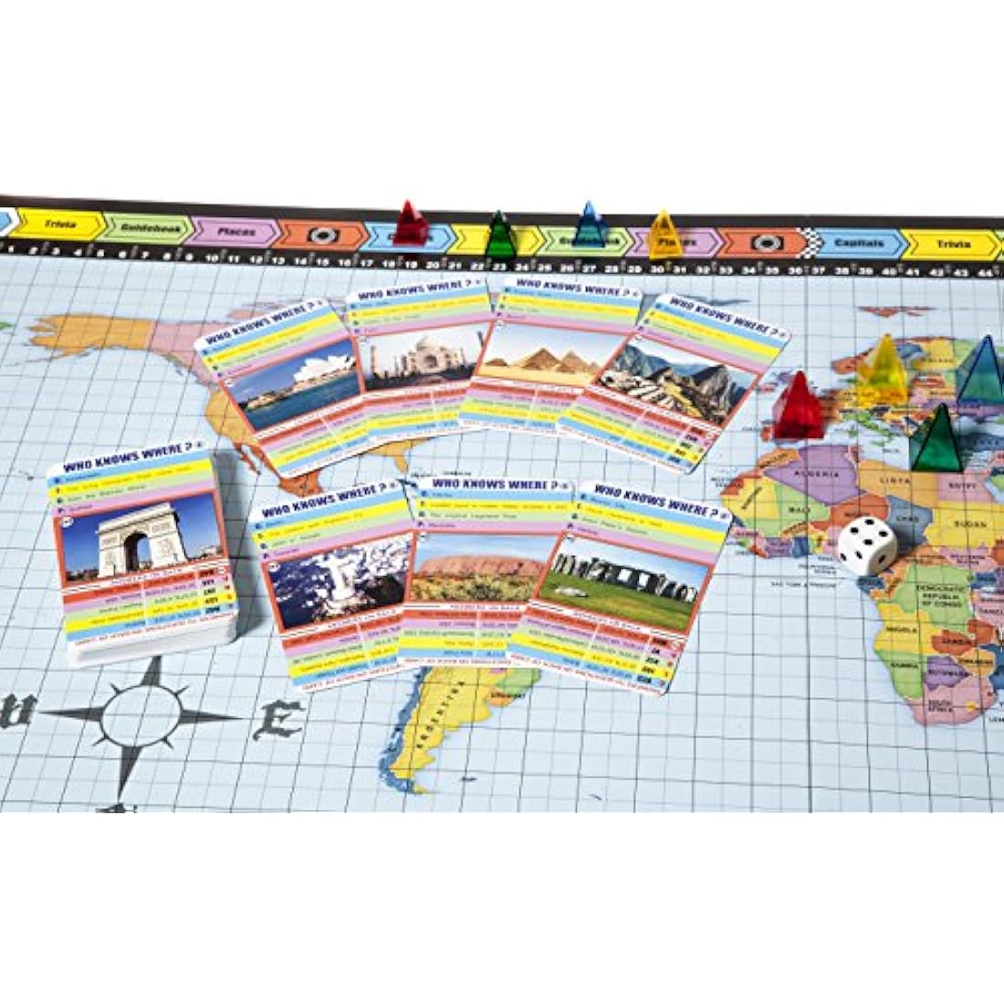 Who Knows Where? Geography Board Game | Wild Card Games Family Trivia