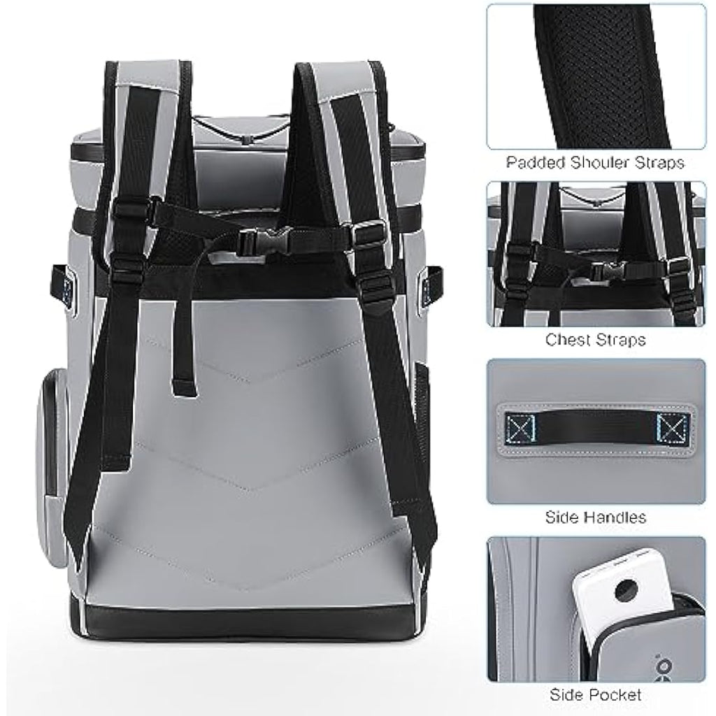 Hulongo Insulated Cooler Backpack | 35-Can Large Leakproof Waterproof Bag