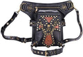FiveloveTwo Steampunk PU Leather Tactical Drop Leg Bag & Waist Pack