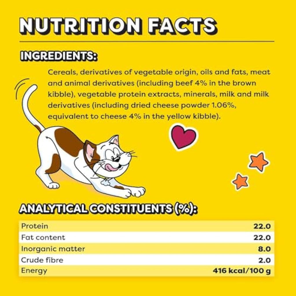 Dreamies Cat Treats – Cheese and Beef Crunchy Snacks, 8 x 60g Pouches