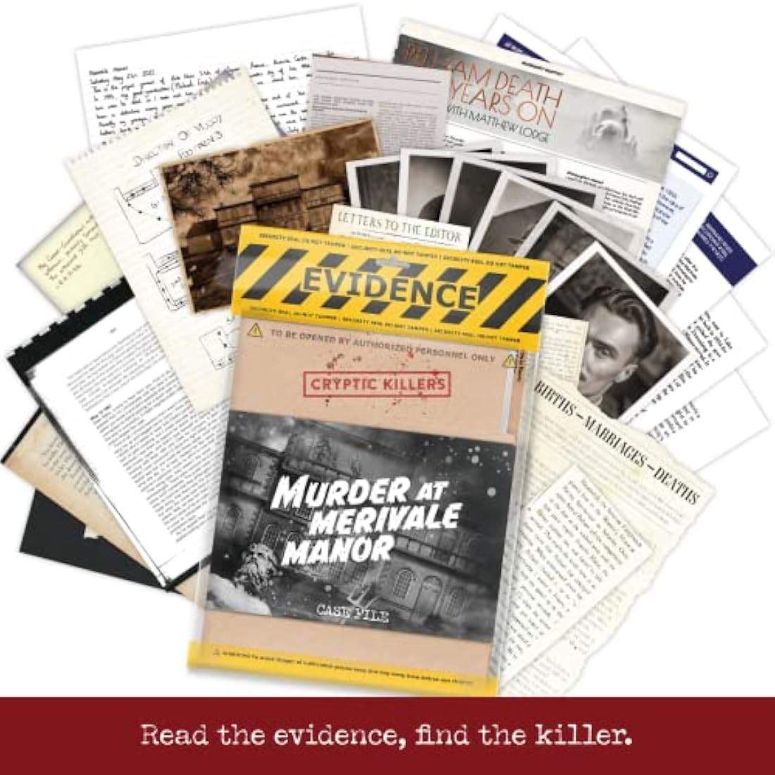 Cryptic Killers Murder Mystery Game – Murder at Merivale Manor Cold Case