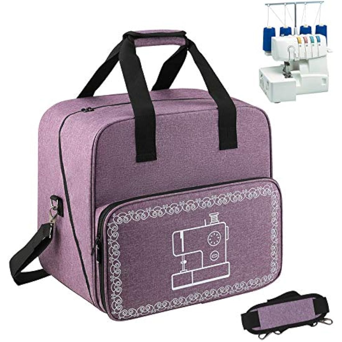 Coopay Overlocker Machine Bag – Large Waterproof Travel Carry Case, Purple