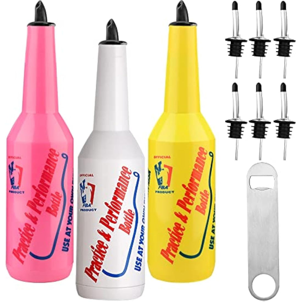 SuproBarware Flair Bottle Set - 3 Pack Shatterproof 750ml Practice Props