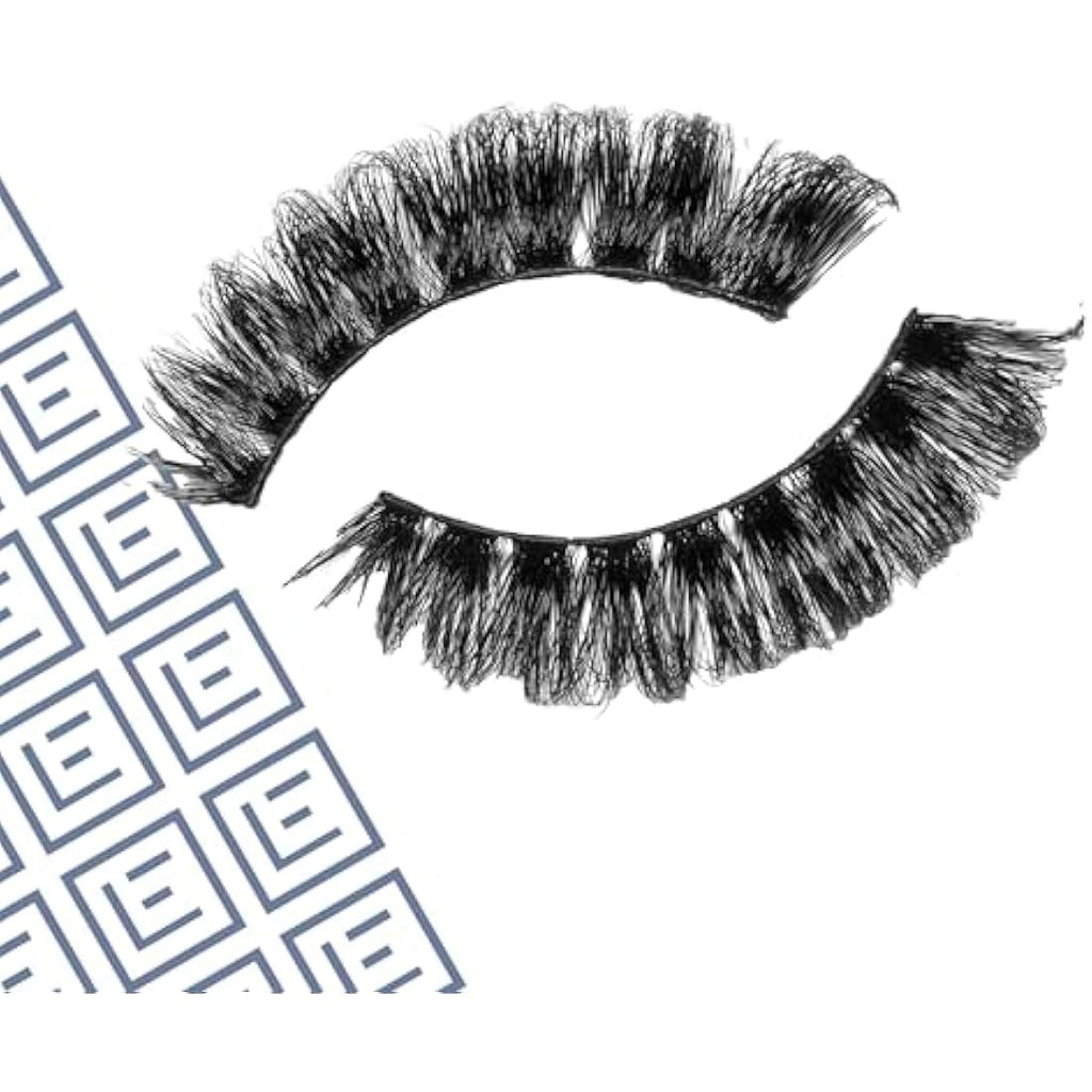 Eylure Volume & Curl No. 111 False Lashes – Black Strip Lashes with Glue