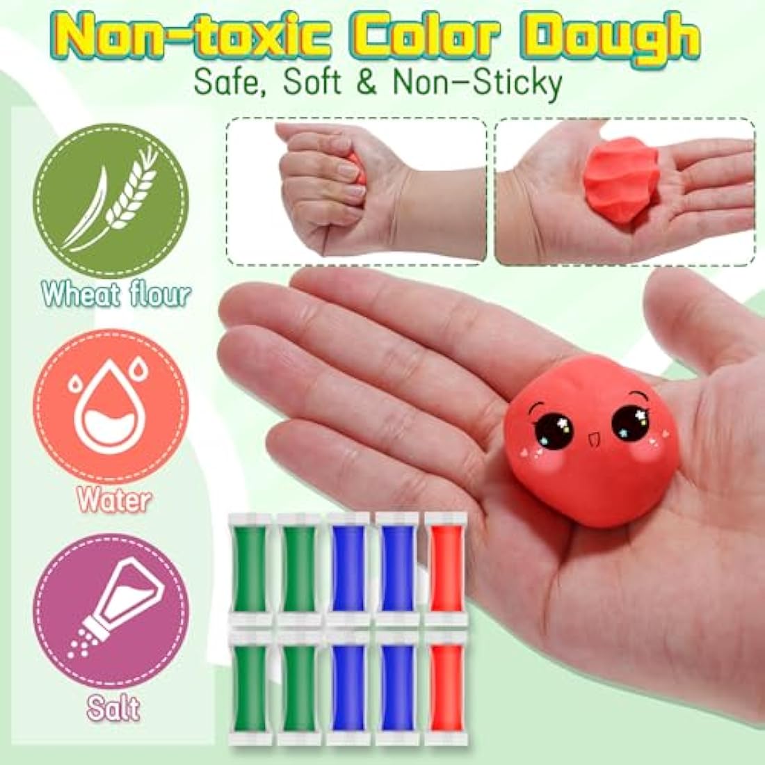 Dear Deer Dinosaur Color Dough Play Set – 26 Pcs Kids Pretend Toy Kit