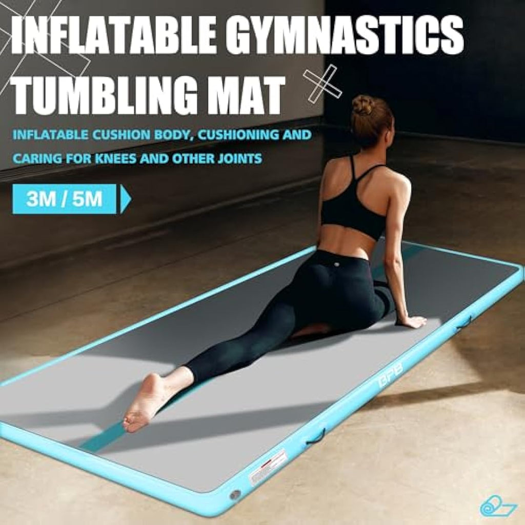BPB 10ft Inflatable Gymnastics Tumbling Mat with Electric Pump | PVC