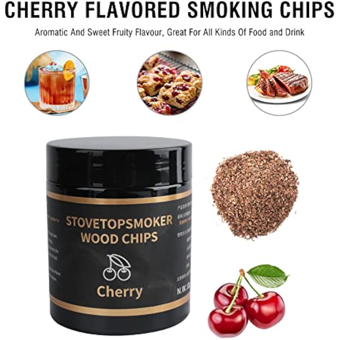 BORUiT Smoker Wood Chips - 4 Flavor Variety Pack for BBQ and Cocktails