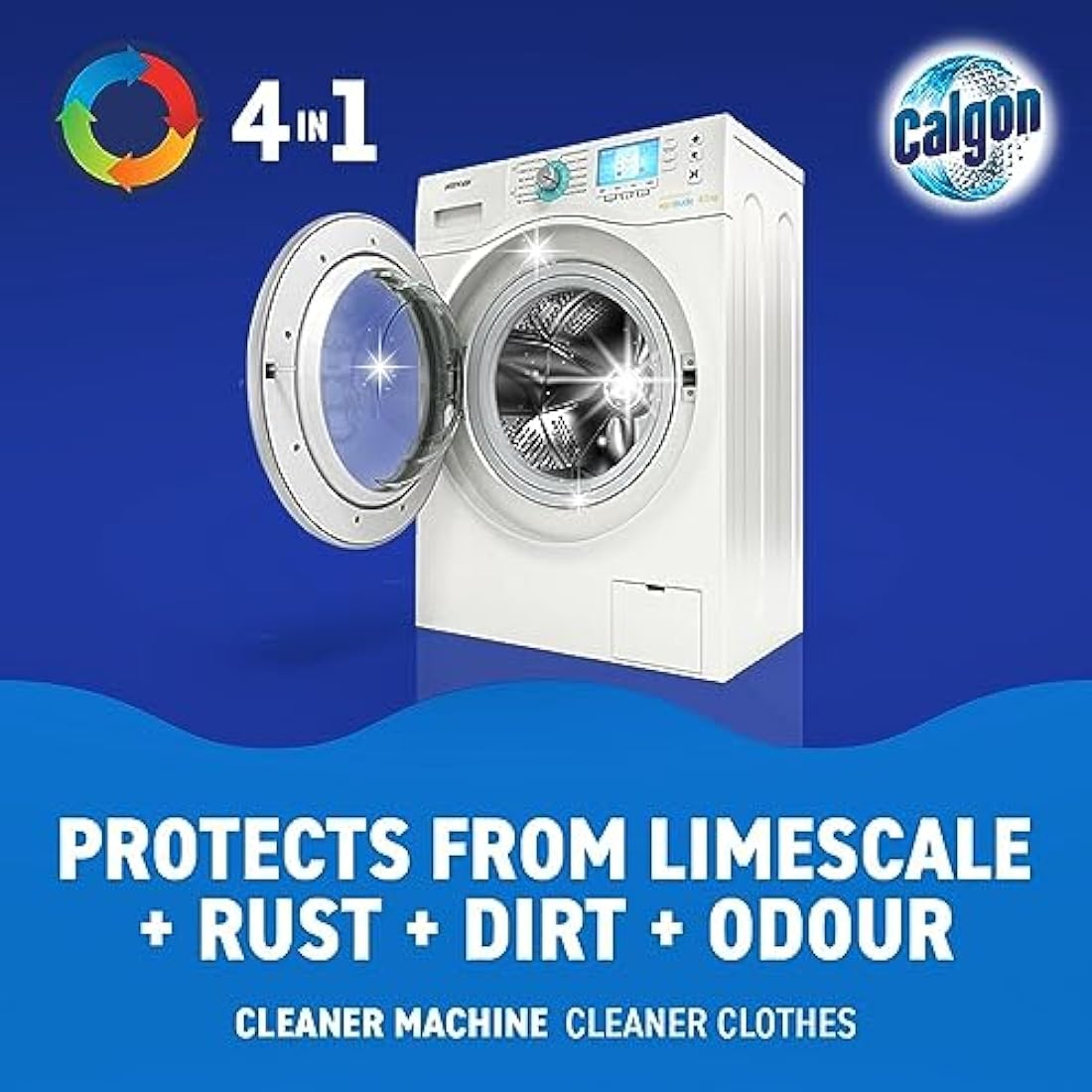 Calgon 4-in-1 Washing Machine Cleaner & Water Softener Tablets | 75 Count