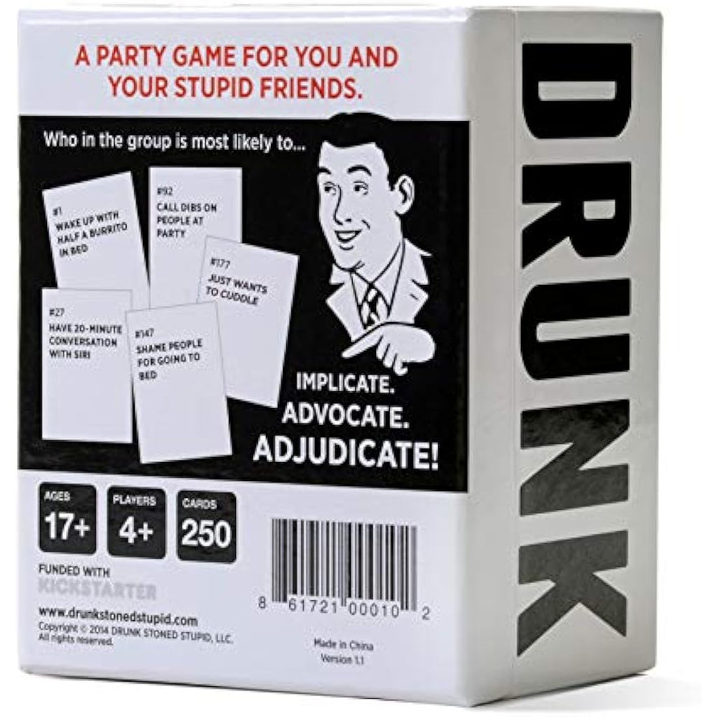 Drunk Stoned or Stupid Party Game | 250 Card Adult Drinking Game